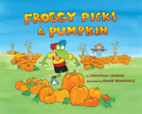 Froggy_picks_a_pumpkin